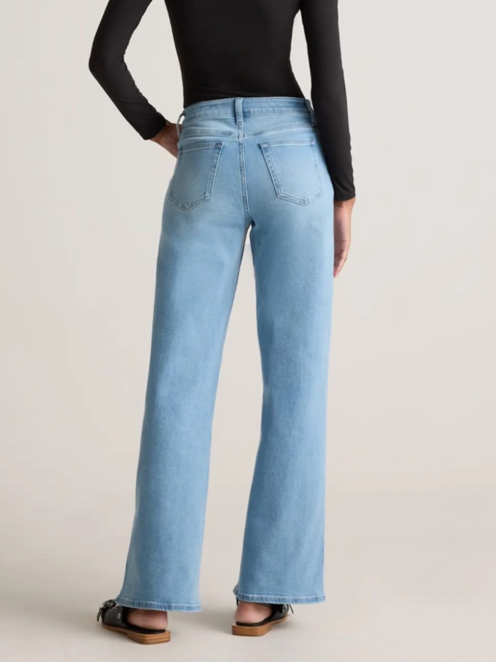 QUINCE Stretch Wide Leg Jeans SIZE 24